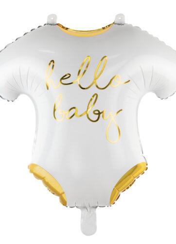 Folieballon romper Hello Baby