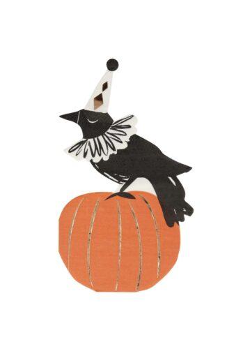 Vintage Halloween Crow servetten (16 stuks) Meri Meri
