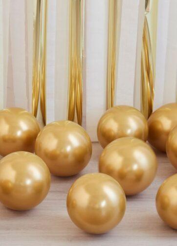 Ballonnenpakket goud chrome (40 stuks) Ginger Ray
