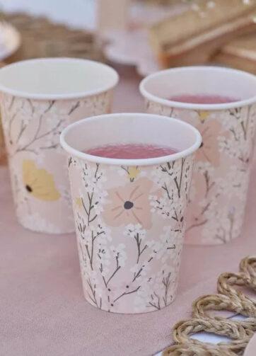 Bekertjes flowers Ginger Ray (8 stuks)