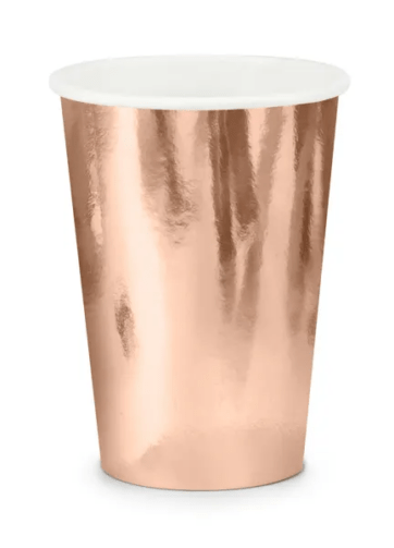 Bekers roségoud (6 stuks)